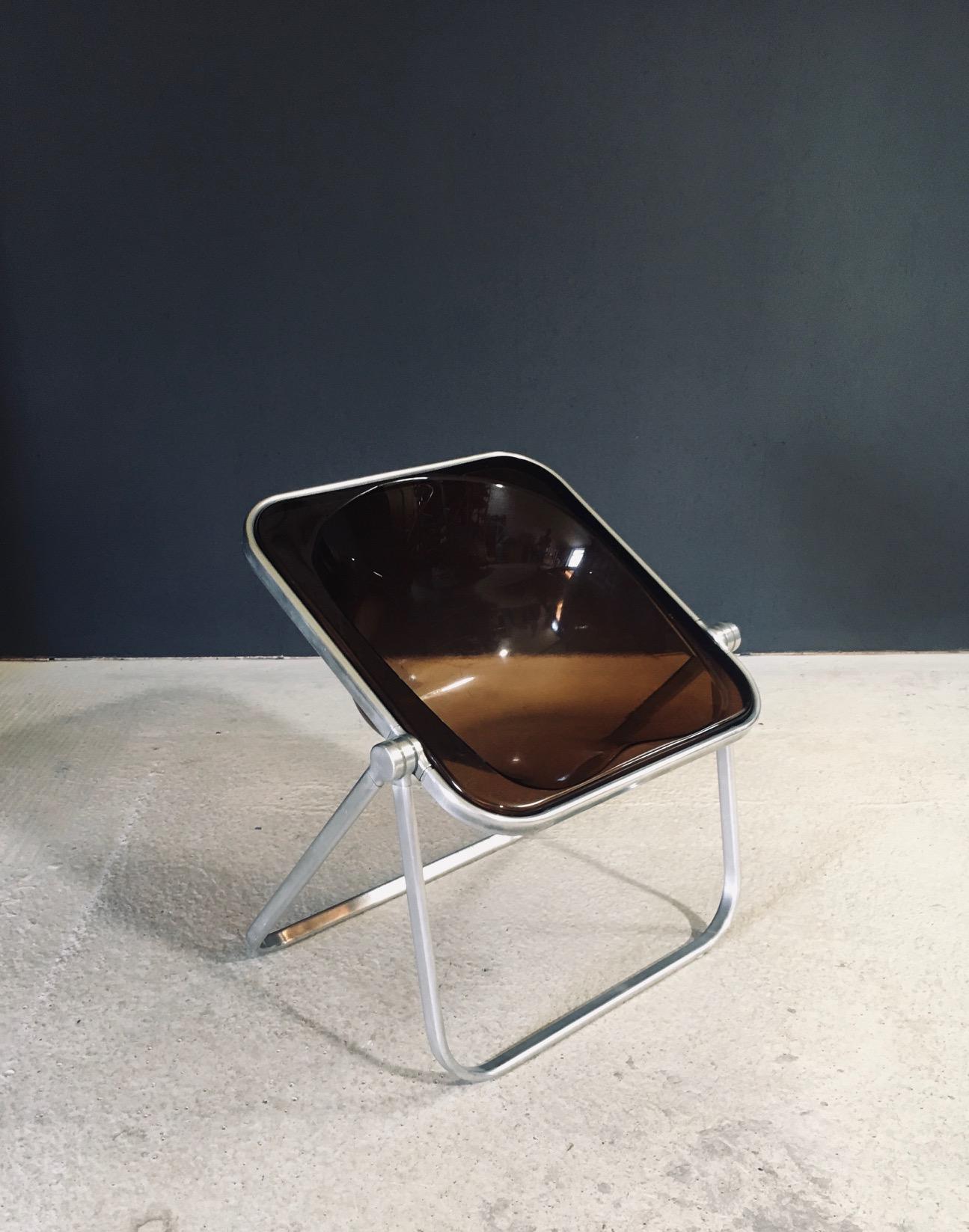 Mid-Century Modern MCM Design PLONA Chair by Giancarlo Piretti for Castelli, Italy 1970's For Sale