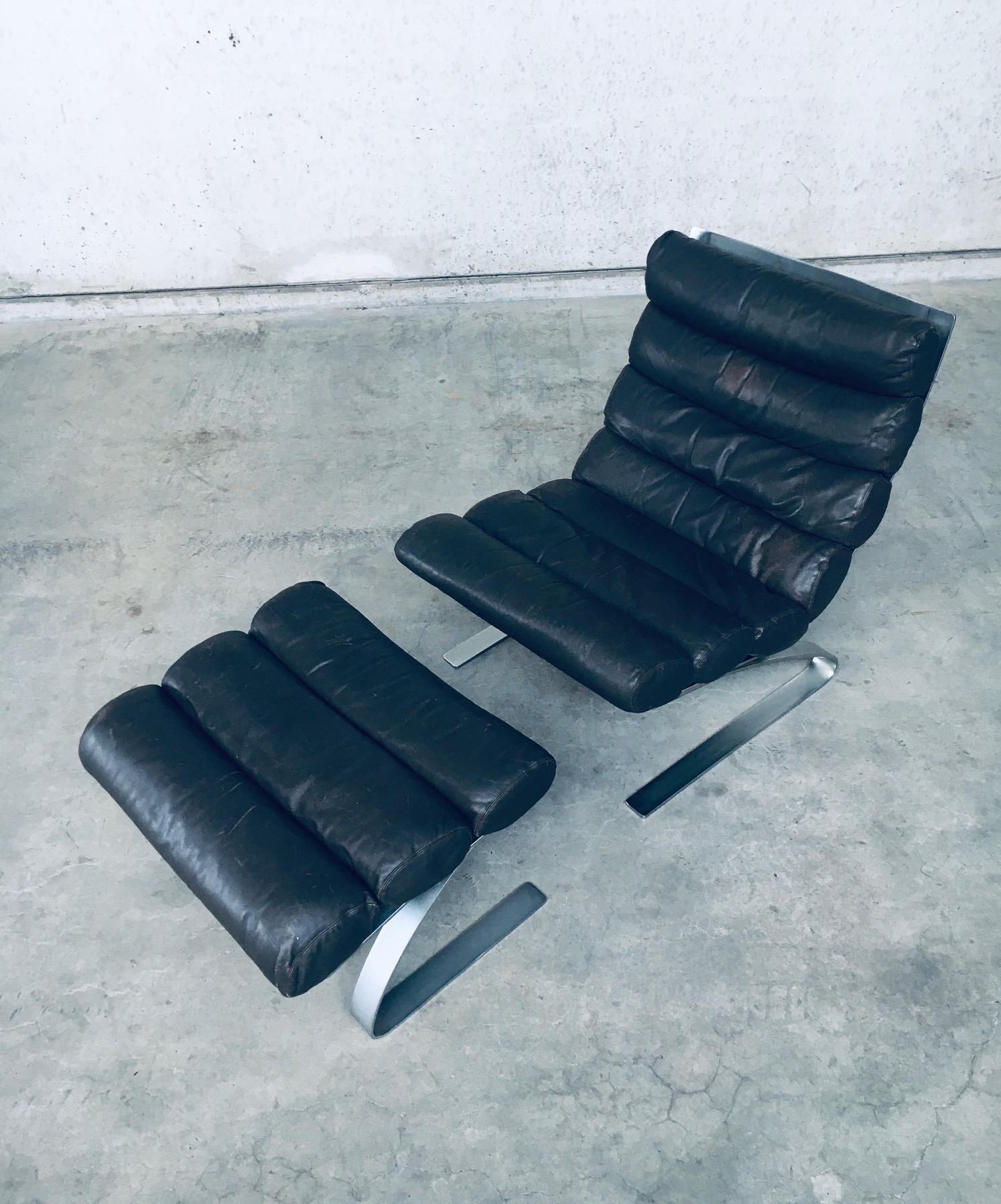 MCM Design SINUS Lounge Chair et Hocker by COR, Allemagne 1973 Bon état à Oud-Turnhout, VAN