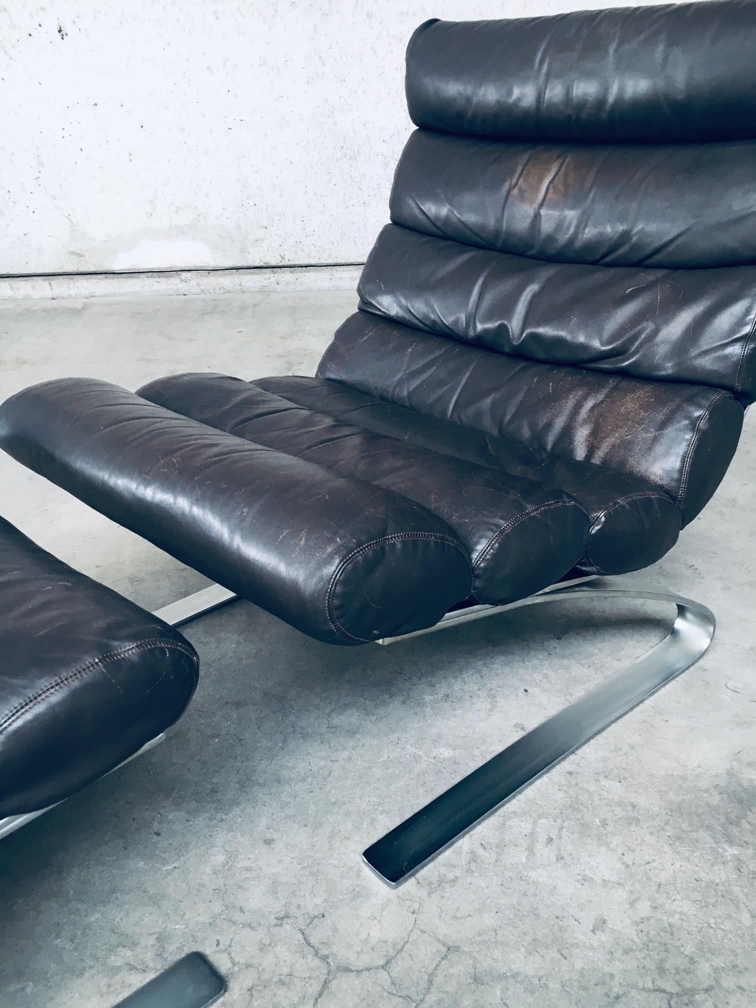 MCM Design SINUS Lounge Chair et Hocker by COR, Allemagne 1973 2