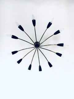 MCM Design 'Sputnik' Flush Mount Lamp by Kaiser Leuchten, Germany, 1950's