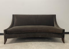 MCM Dessin Fournir Sofa in Grey-Brown-Olive Tone Velvet