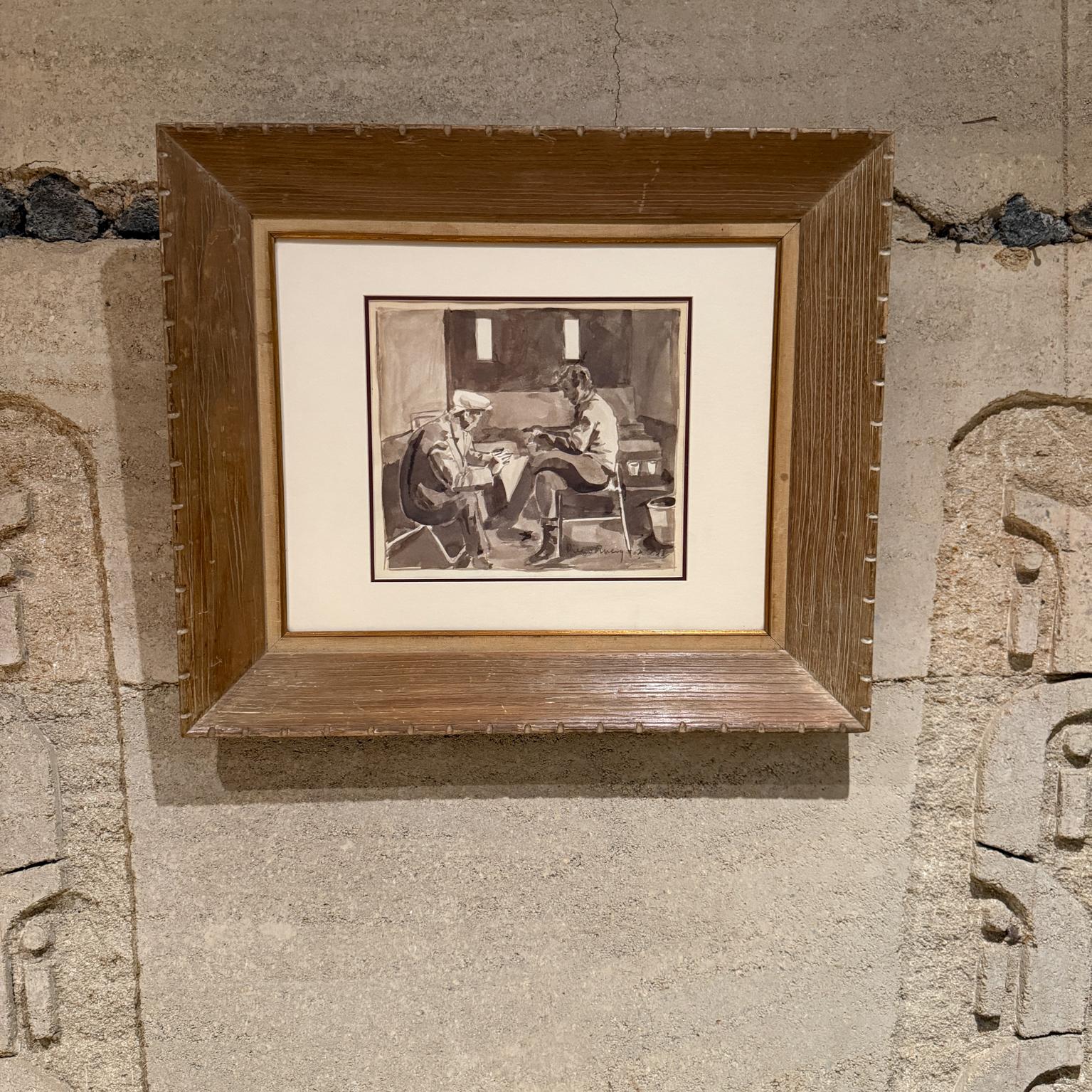 Diego Rivera Arte Acquerello Disegno marrone caldo
firmato Diego Rivera firma in basso a destra
nessun COA disponibile
Bellissima cornice in legno con vetro non riflettente.
Telaio 22,75 h x 26,75 l x 2,75 d D.D. Art 11,25 h x 12,88 w
Condizioni