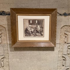 MCM Diego Rivera Art Aquarelle Dessin Mexique