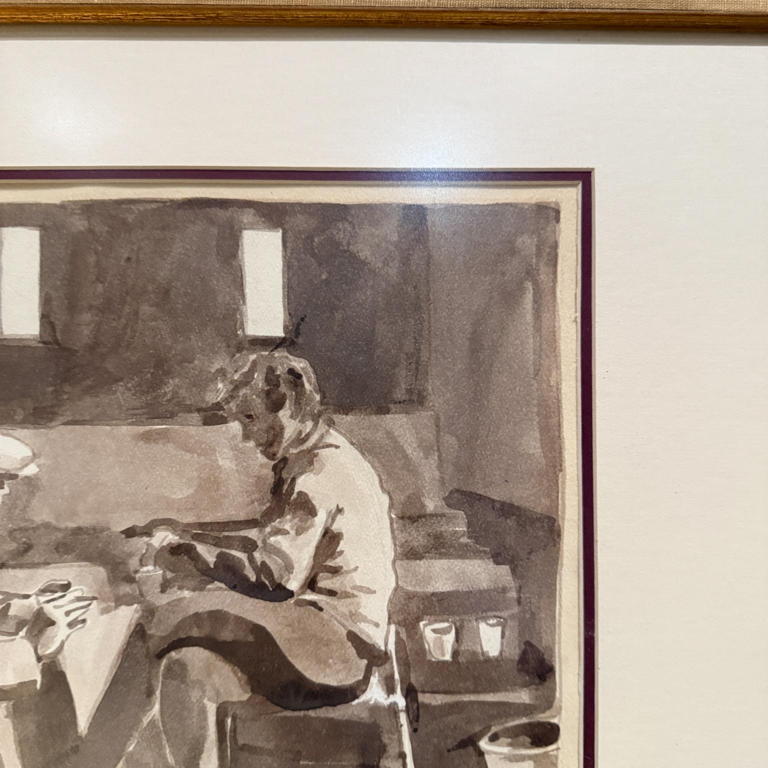MCM Diego Rivera Arte Acquerello Disegno Messico In condizioni buone in vendita a Chula Vista, CA