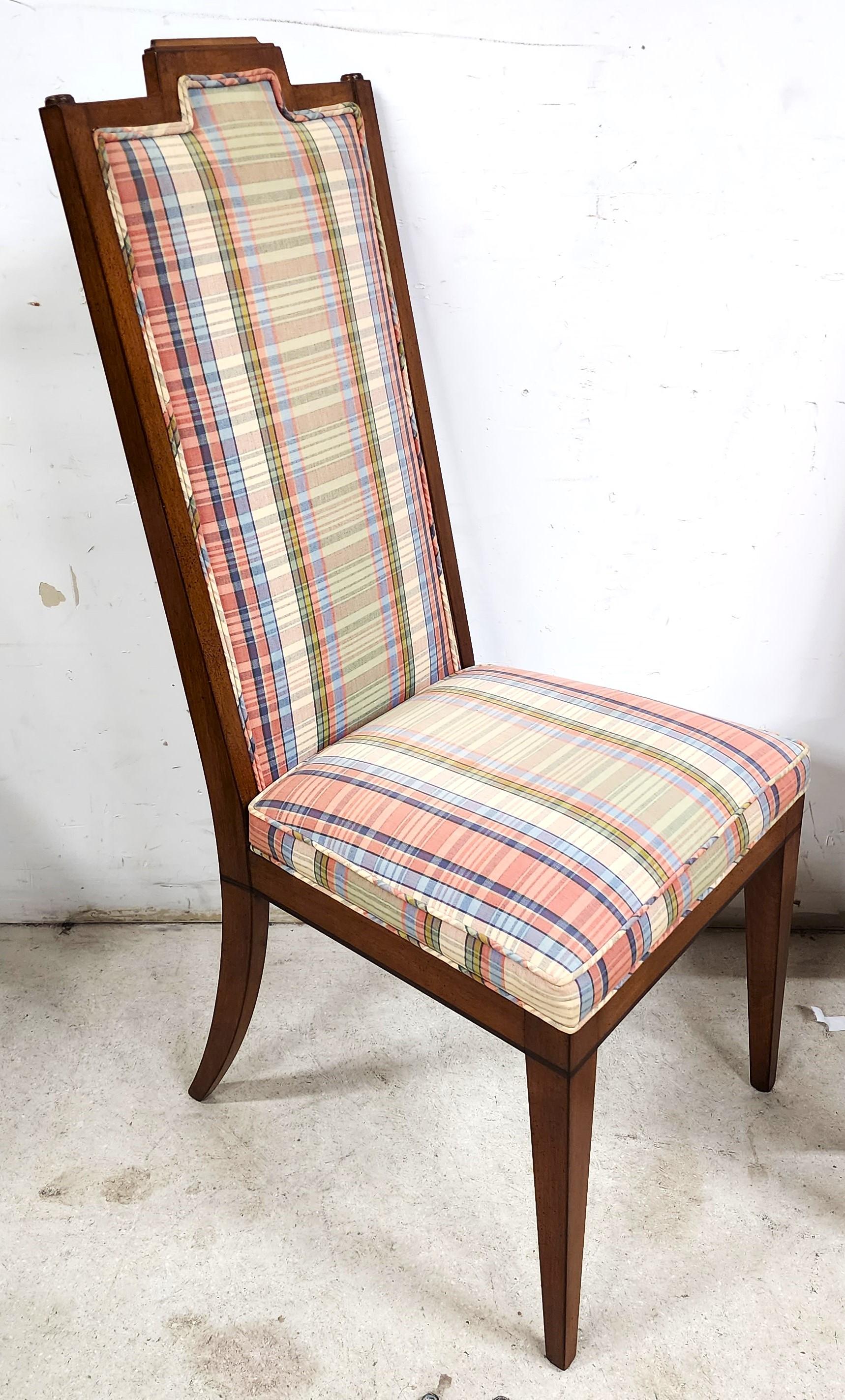 Cotton MCM Dining Chairs Mid Century 1950s For Sale