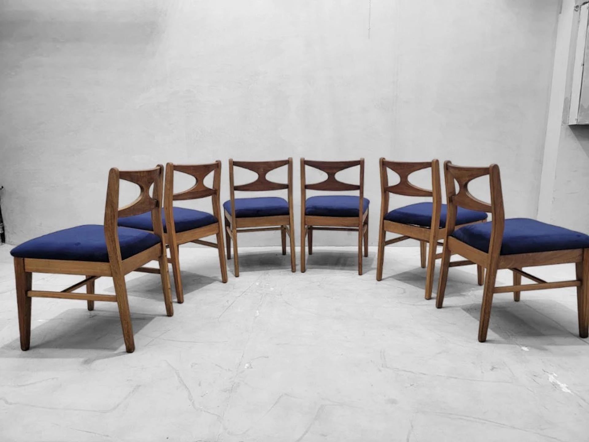 MCM Esstisch & 6 Stühle, neu gepolstert nach Broyhill Brasilia – 10 Teile (Moderne der Mitte des Jahrhunderts) im Angebot