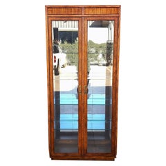 MCM Vitrinenschrank Etagere Vitrine Korbweide von Henredon