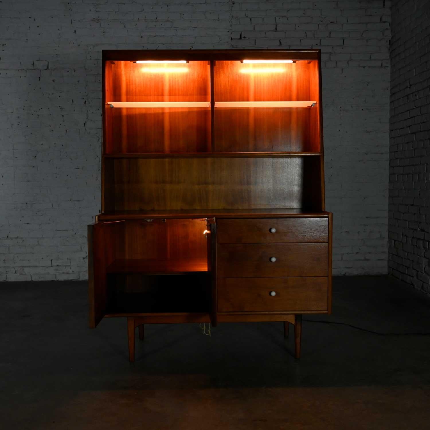 20th Century MCM Drexel Declaration China Hutch Cabinet by Kipp Stewart & Stewart McDougall