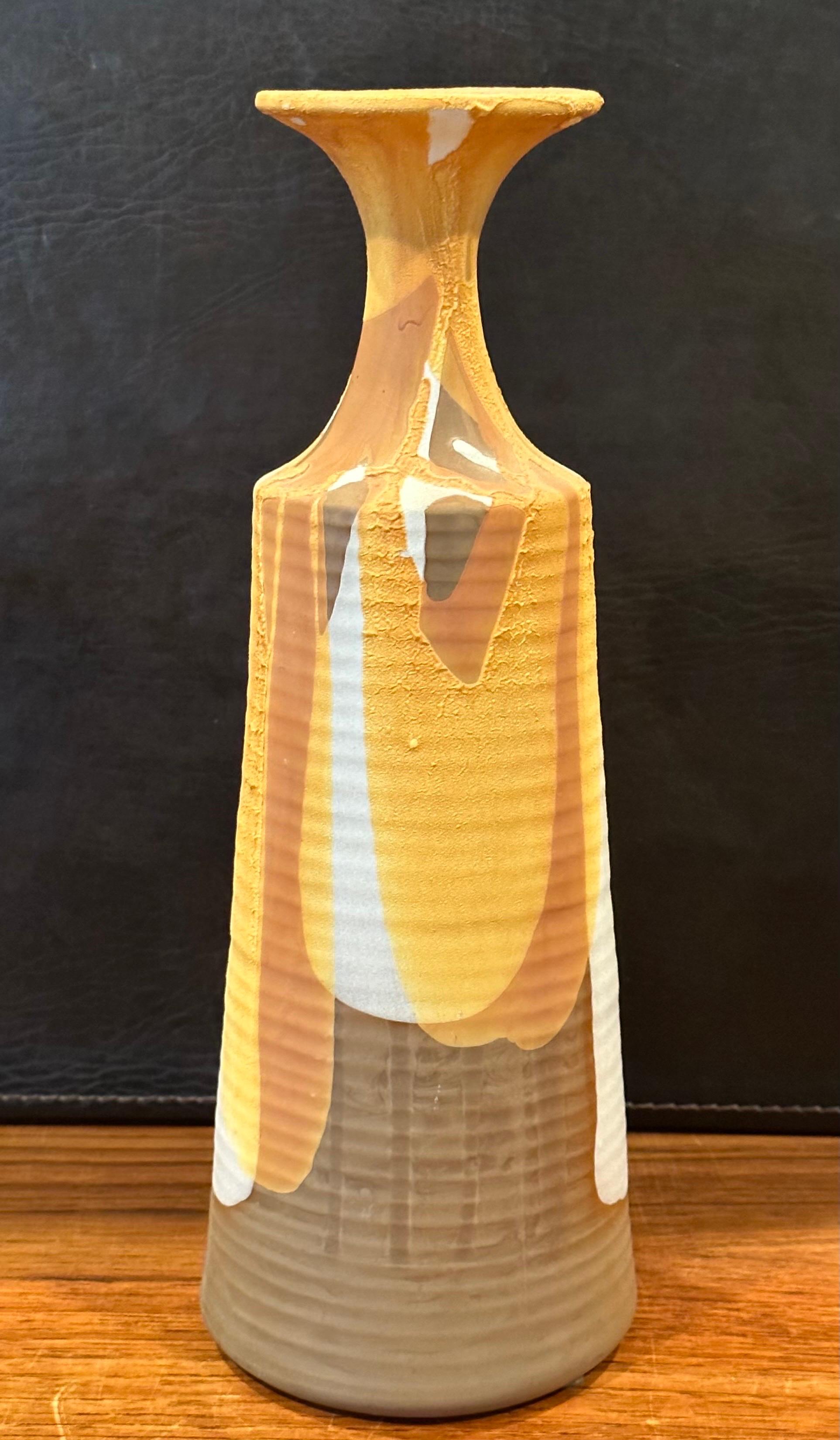 American MCM Drip Glaze Vase in the Style of David Cressey For Sale