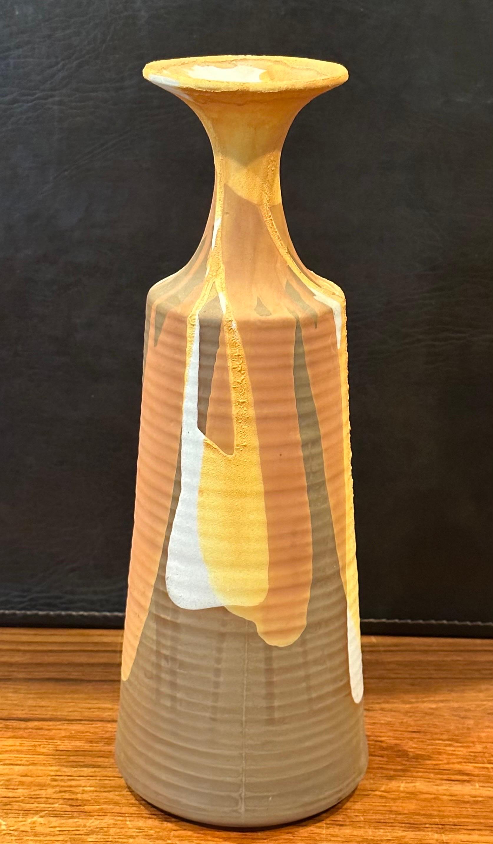 MCM Drip Glaze Vase in the Style of David Cressey In Good Condition For Sale In San Diego, CA
