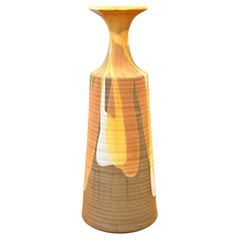 Retro MCM Drip Glaze Vase in the Style of David Cressey