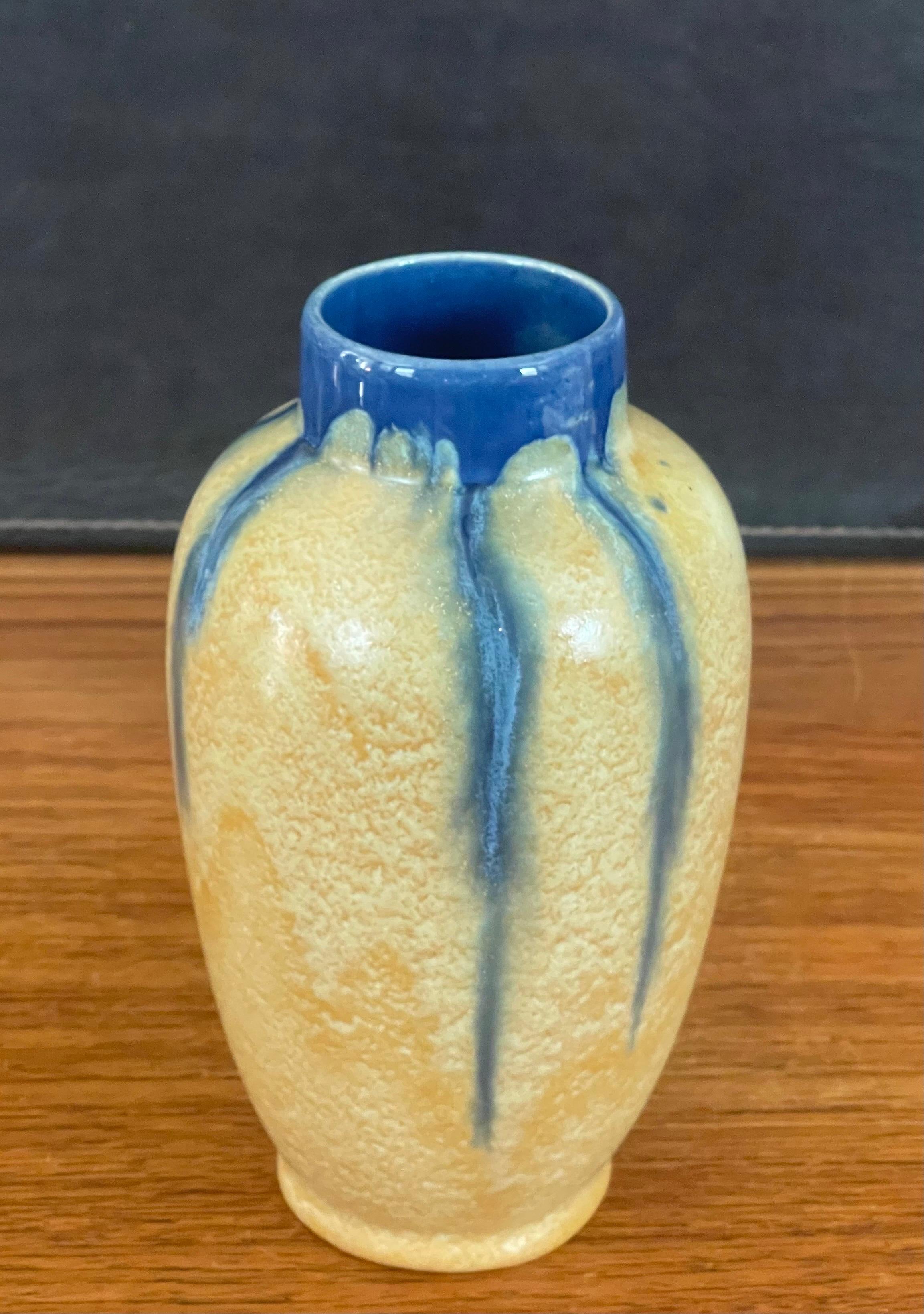 Mid-Century Modern MCM Drip Glazed Vase by Flamand J.W.C. of Belgium For Sale