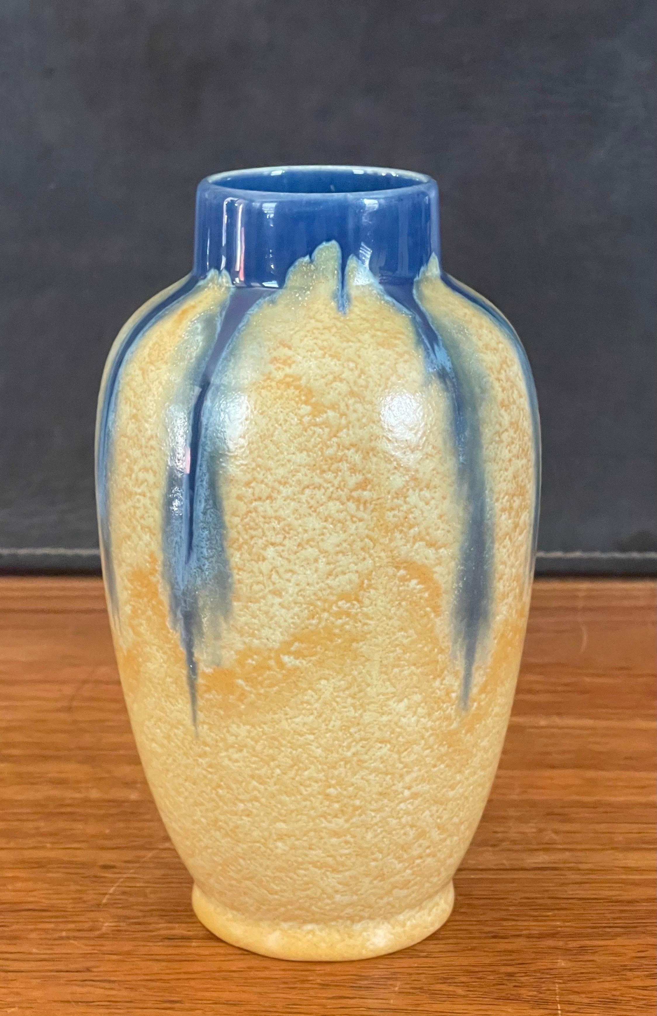 Belgian MCM Drip Glazed Vase by Flamand J.W.C. of Belgium For Sale