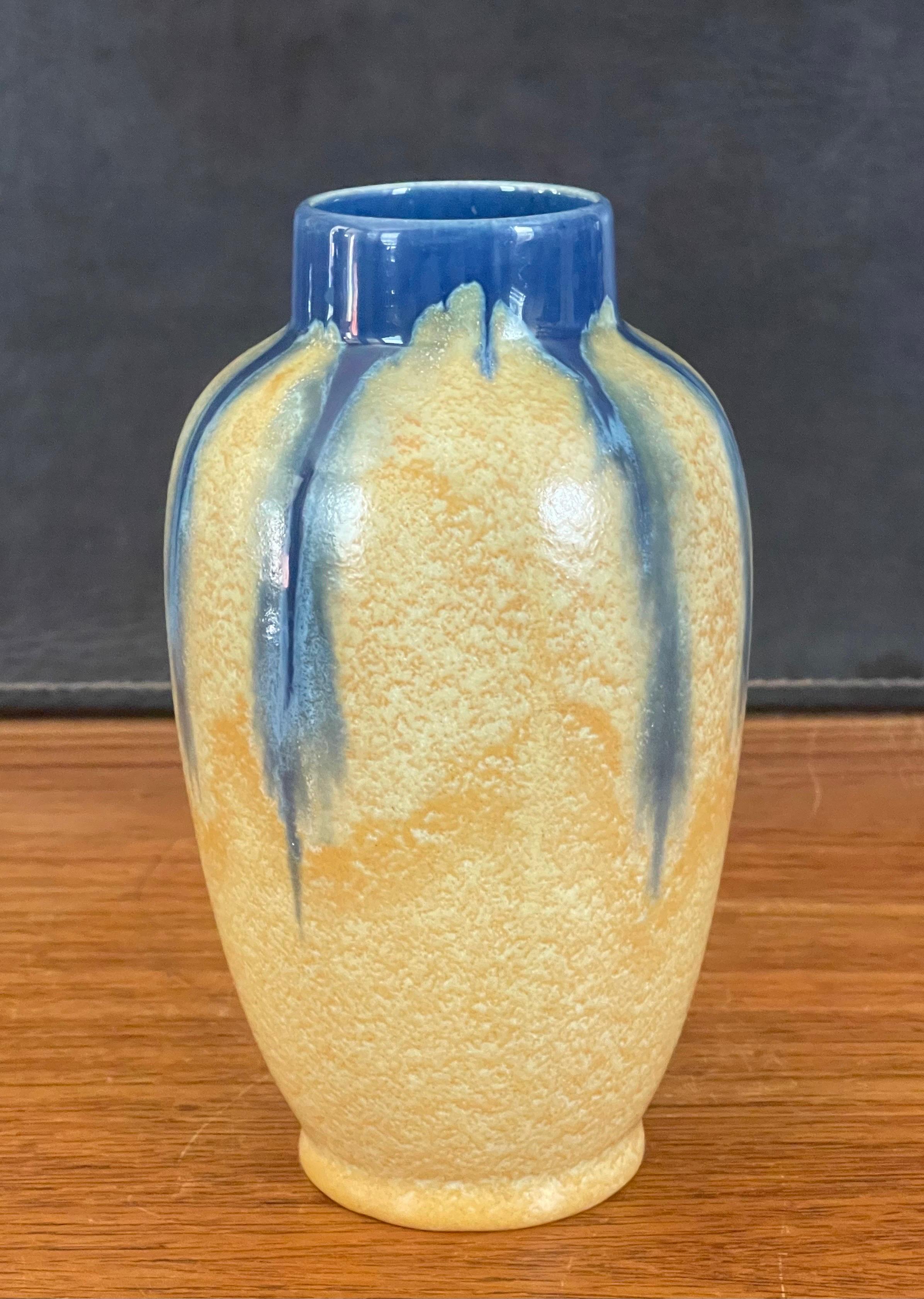 MCM Drip Glazed Vase by Flamand J.W.C. of Belgium In Good Condition For Sale In San Diego, CA