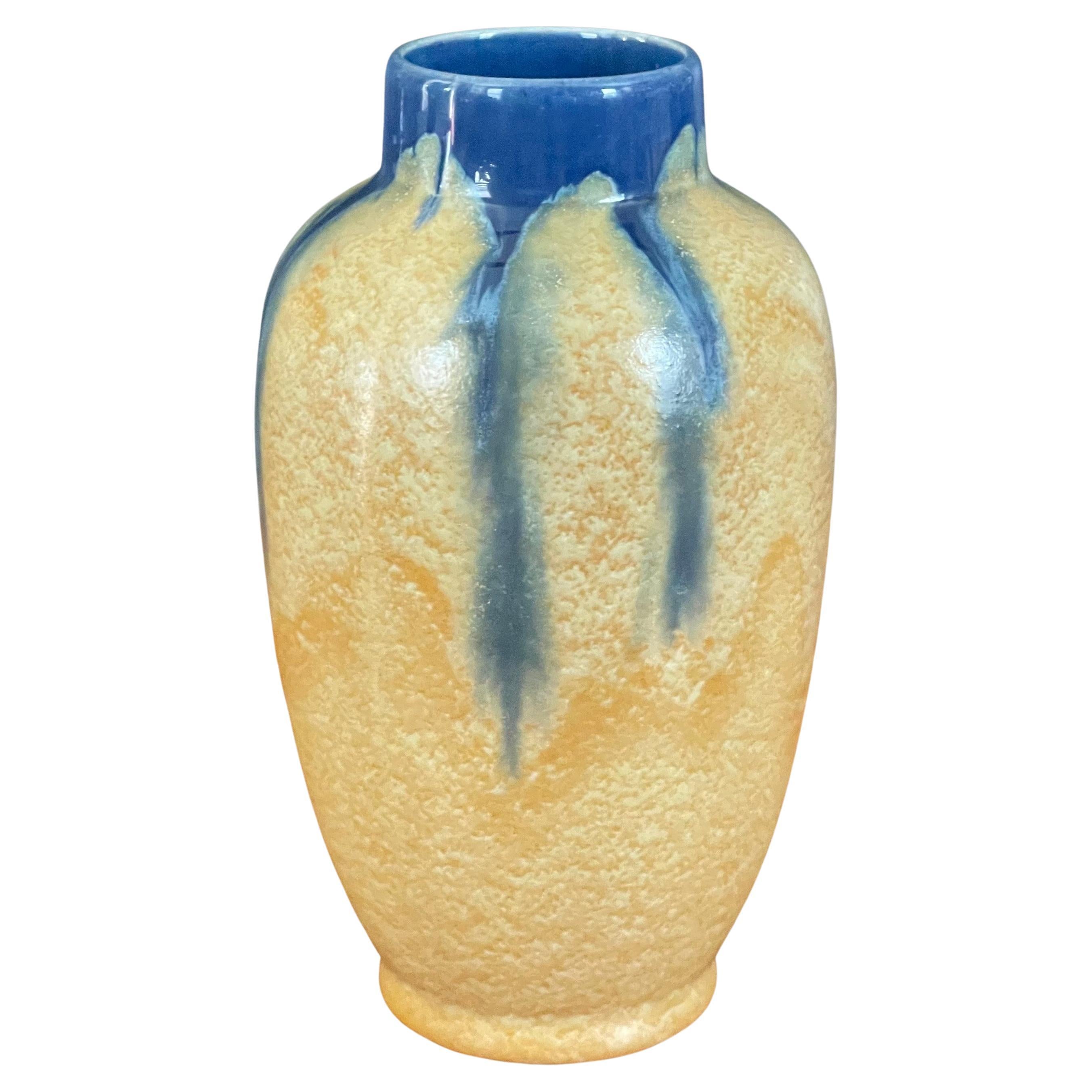 MCM Drip Glazed Vase by Flamand J.W.C. of Belgium For Sale at 1stDibs