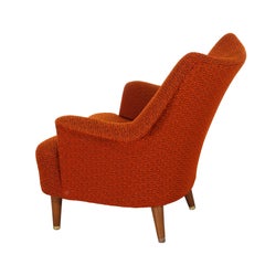 MCM Eames For Miller School Burnt Orange Accent Lounge Chair C1960