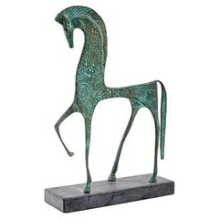 MCM Etruscan Trojan Horse Sculpture Attributed to Frederick Weinberg