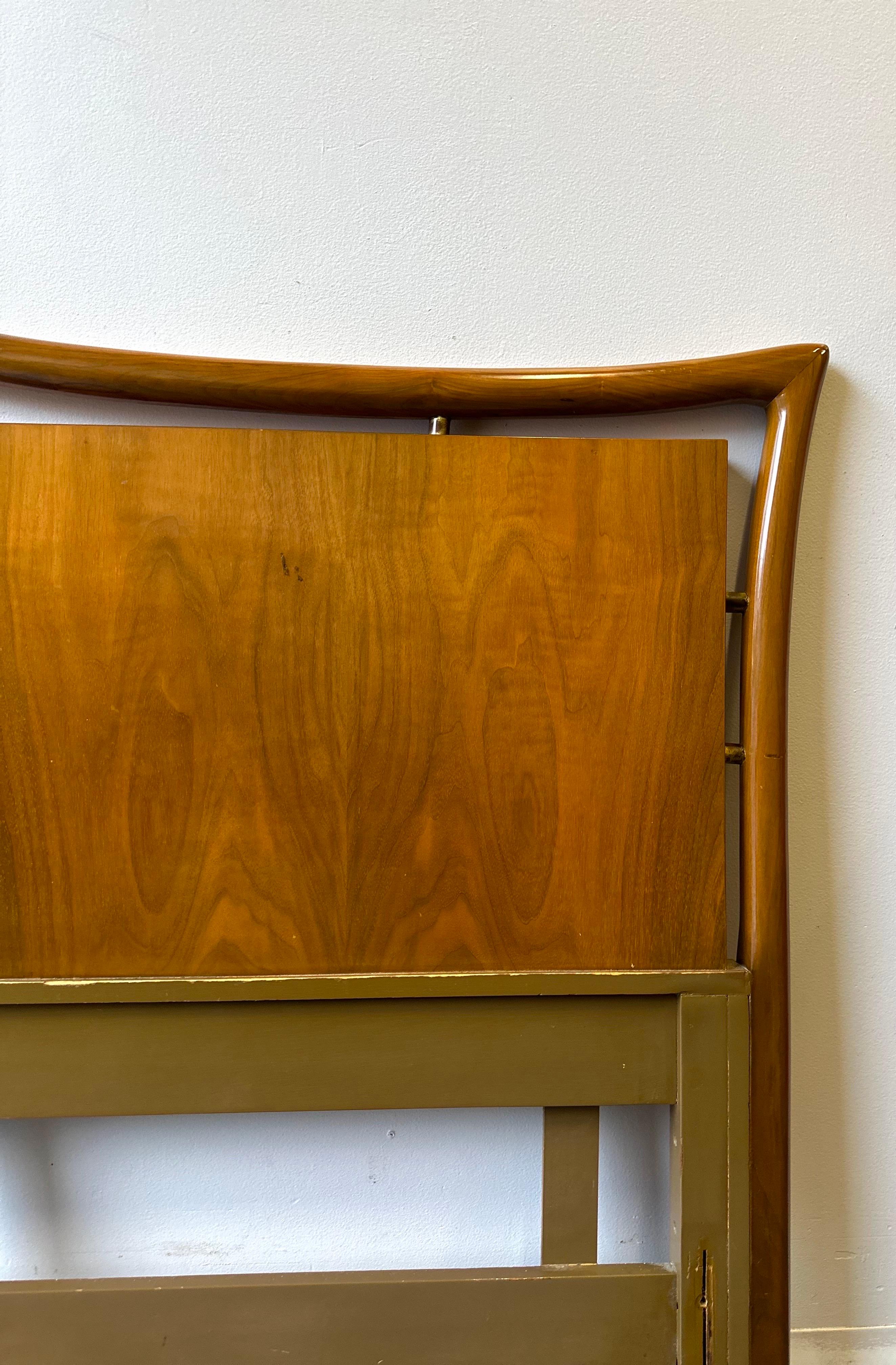 American MCM Exoskeleton Style Sculptural Walnut Queen or Full headboard by Piet Hein