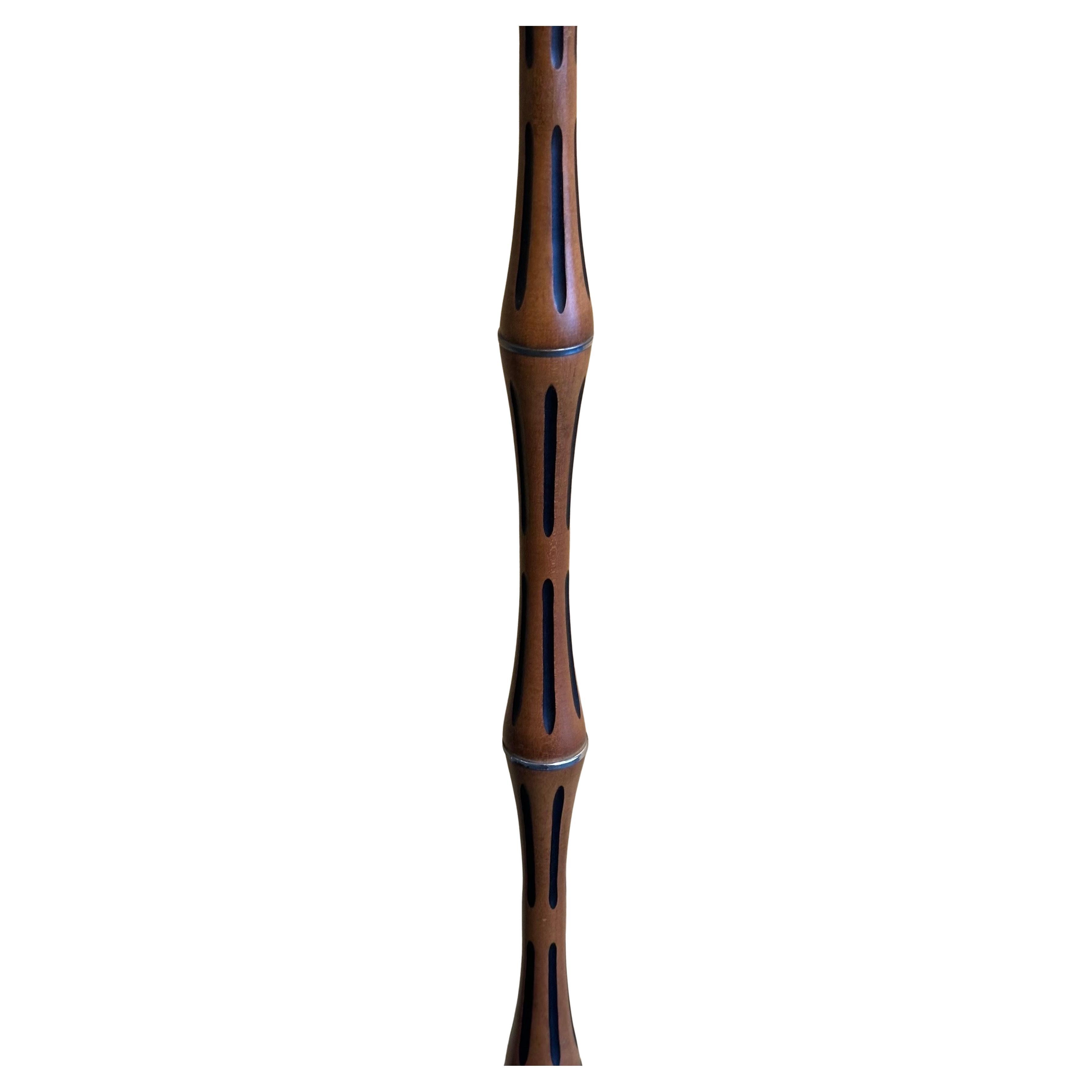 Postmoderno Lampada da terra scultorea in finto bambù MCM in vendita