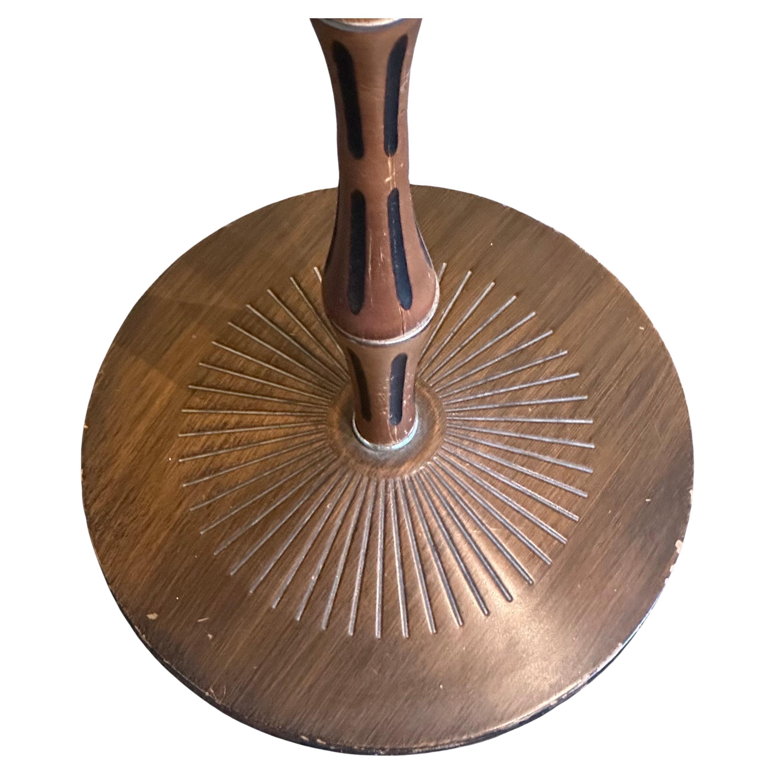 Americano Lampada da terra scultorea in finto bambù MCM in vendita