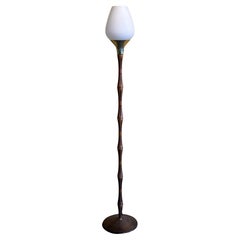 MCM Faux Bamboo Sculptural Floor Lamp