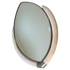 MCM Faux Elephant Tusk Wall Mirror by Gene Jonson and Robert Marcius - Rare