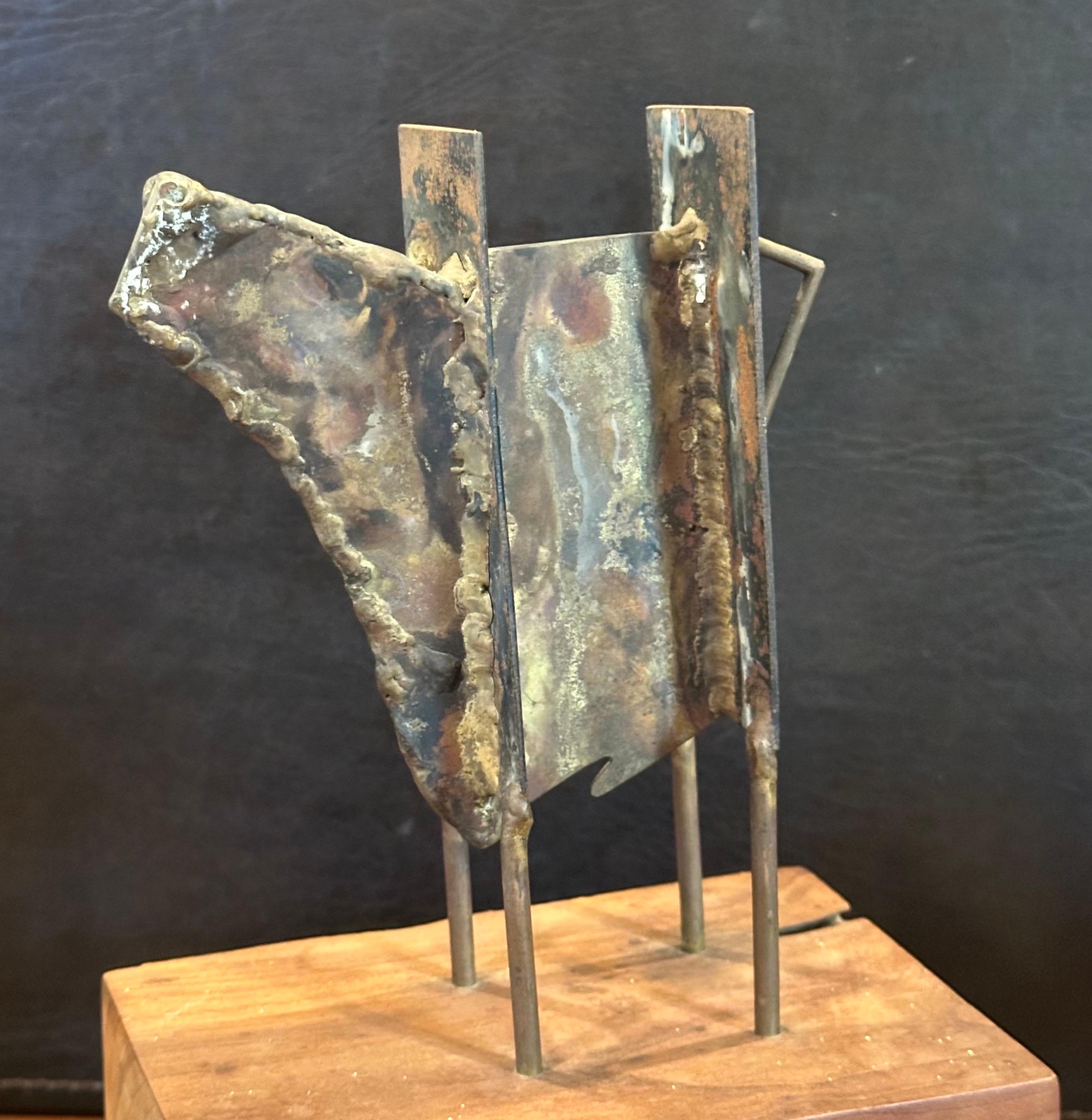 MCM Figural Sculpture on Walnut Base Entitled 