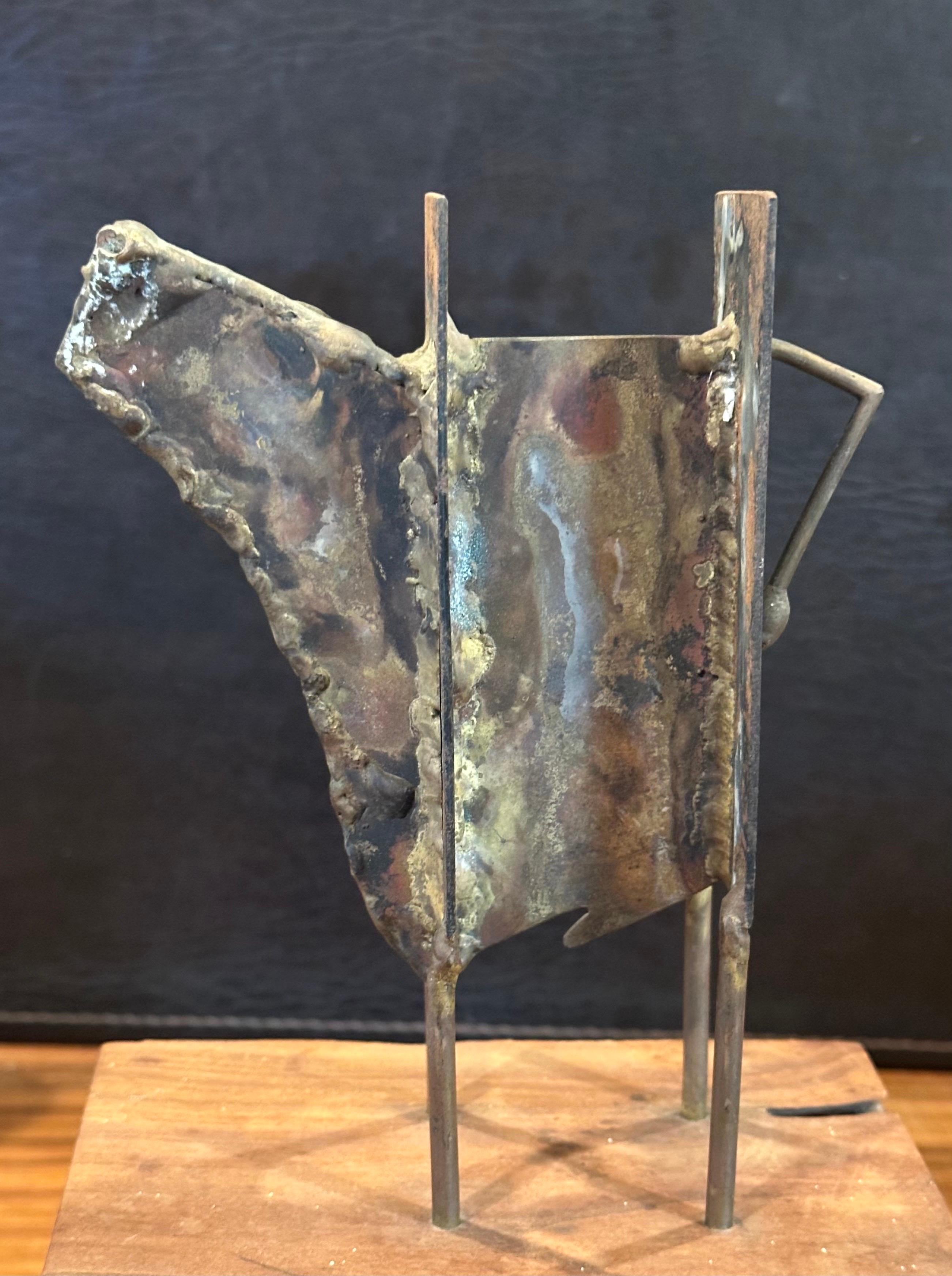 MCM Figural Sculpture on Walnut Base Entitled 