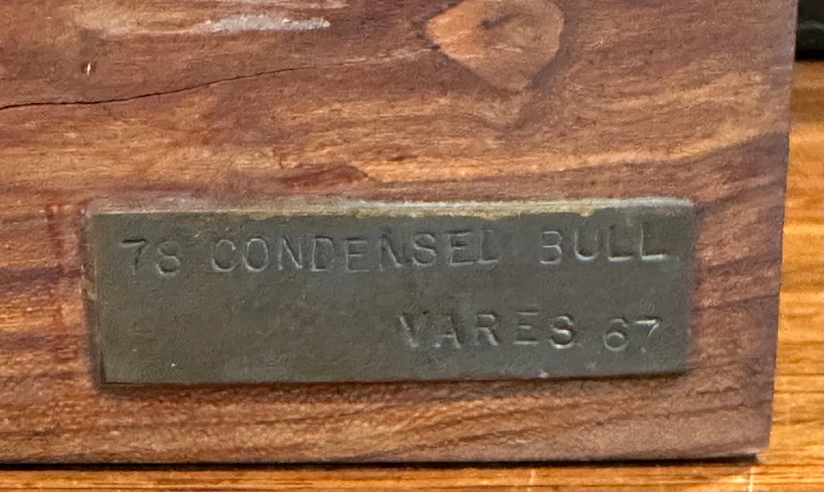 MCM Figural Sculpture on Walnut Base Entitled 