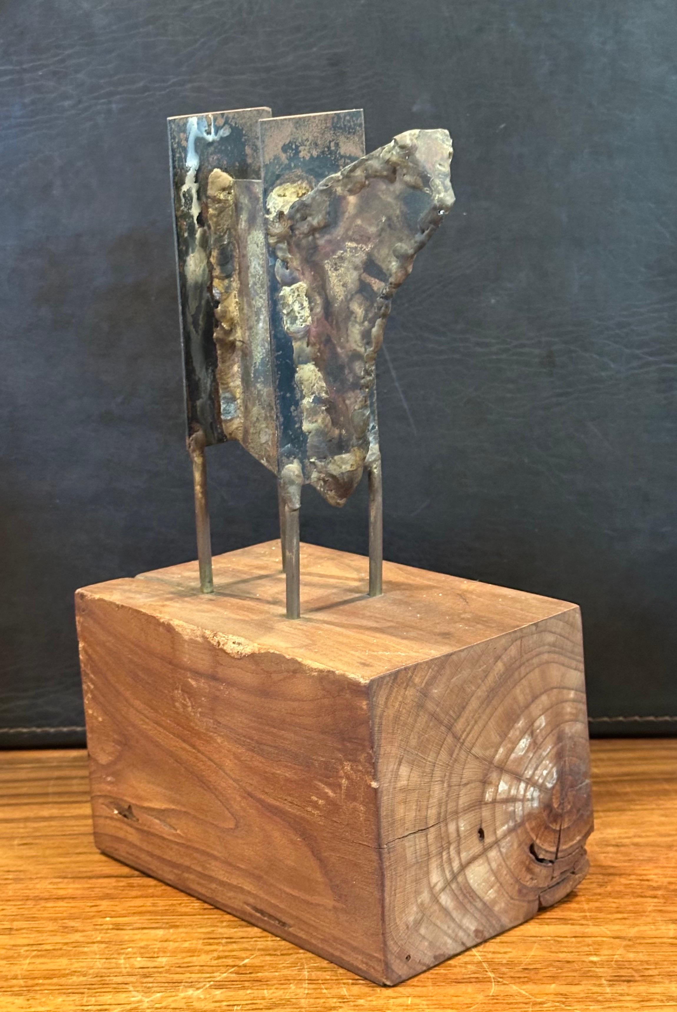 MCM Figural Sculpture on Walnut Base Entitled 