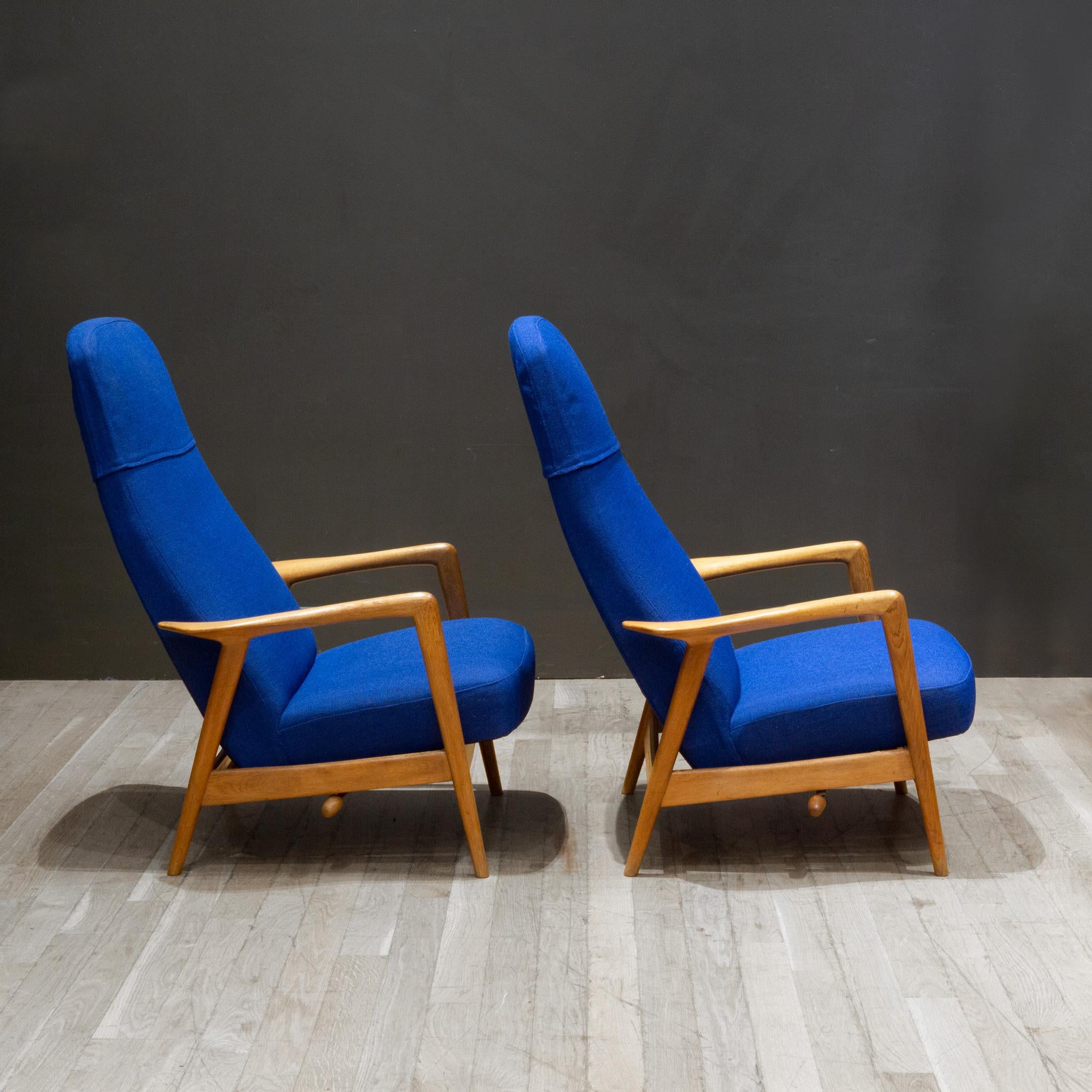 Suédois MCM Folke Ohlsson pour DUX Fauteuils de salon inclinables et poufs réglables C.1960 en vente