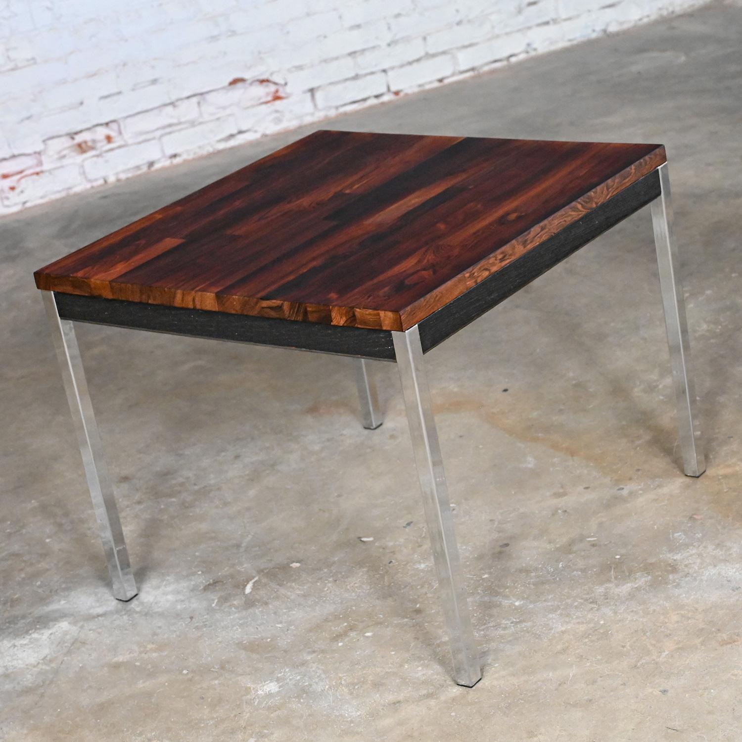 Table d'appoint MCM Founders Furniture en ébène et bois de rose chromé CDP#47133 David Parmelee en vente 5