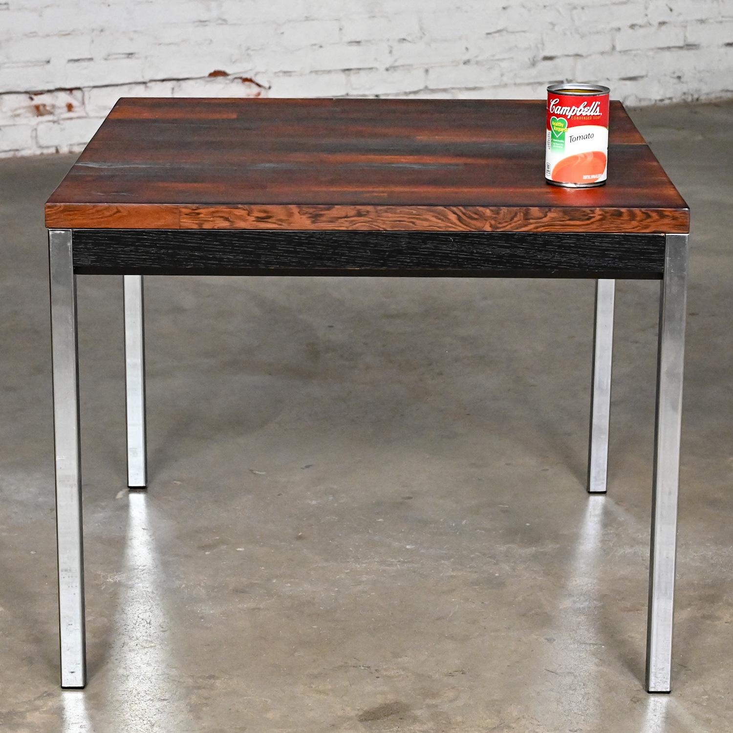 Table d'appoint MCM Founders Furniture en ébène et bois de rose chromé CDP#47133 David Parmelee en vente 7