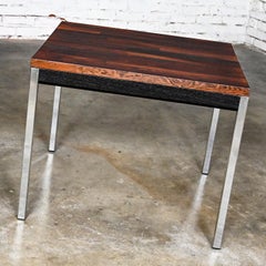 MCM Founders Furniture Side Table Chrome Ebony Rosewood CDP#47133 David Parmelee