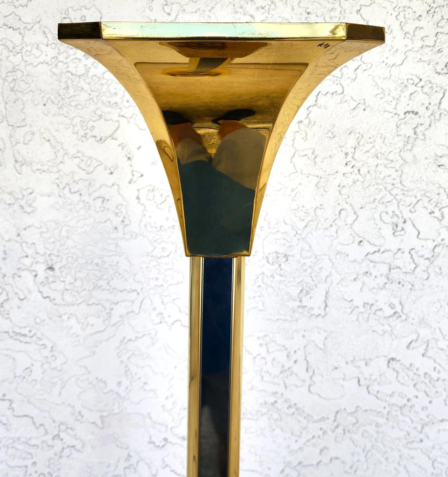 MCM Fredrick Ramond Style Brass & Chrome Floor Lamp For Sale 5