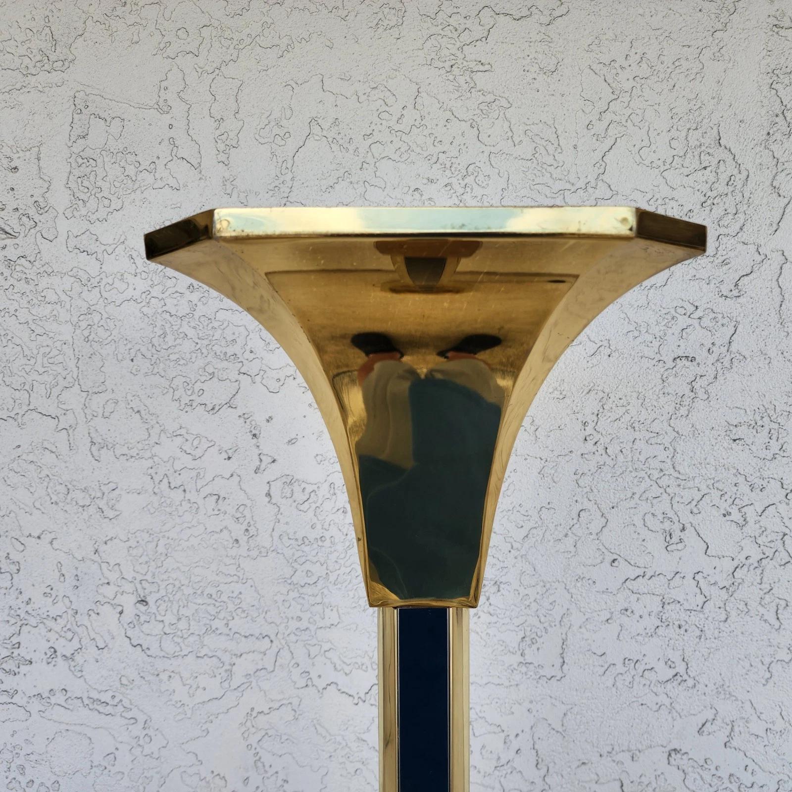 MCM Fredrick Ramond Style Brass & Chrome Floor Lamp For Sale 9