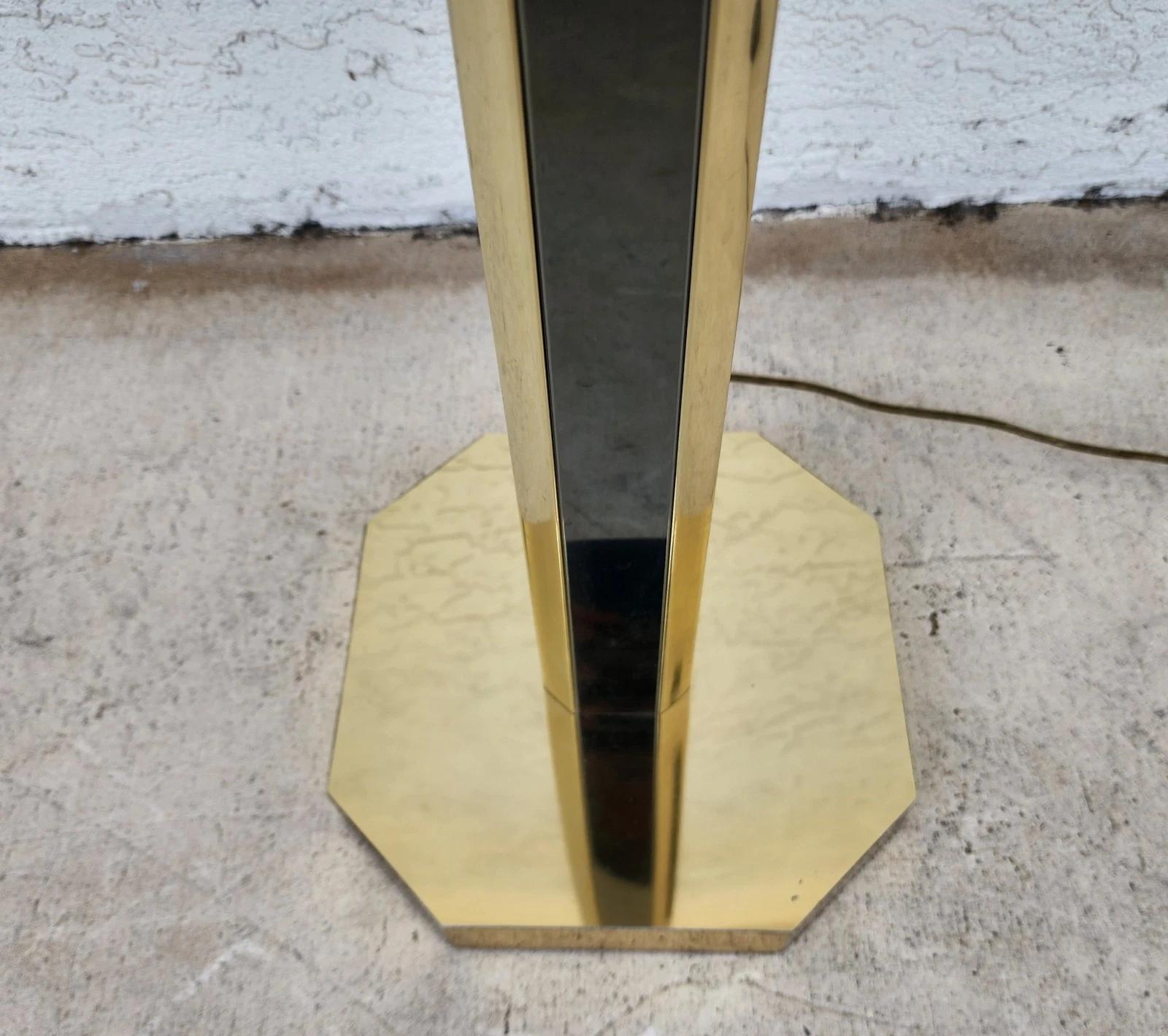 MCM Fredrick Ramond Style Brass & Chrome Floor Lamp For Sale 1