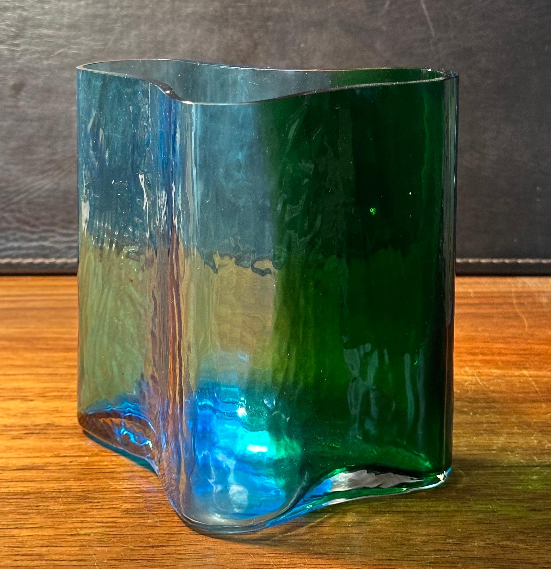 MCM Free Form Art Glass Vase in the Style of Alvar Aalto 4