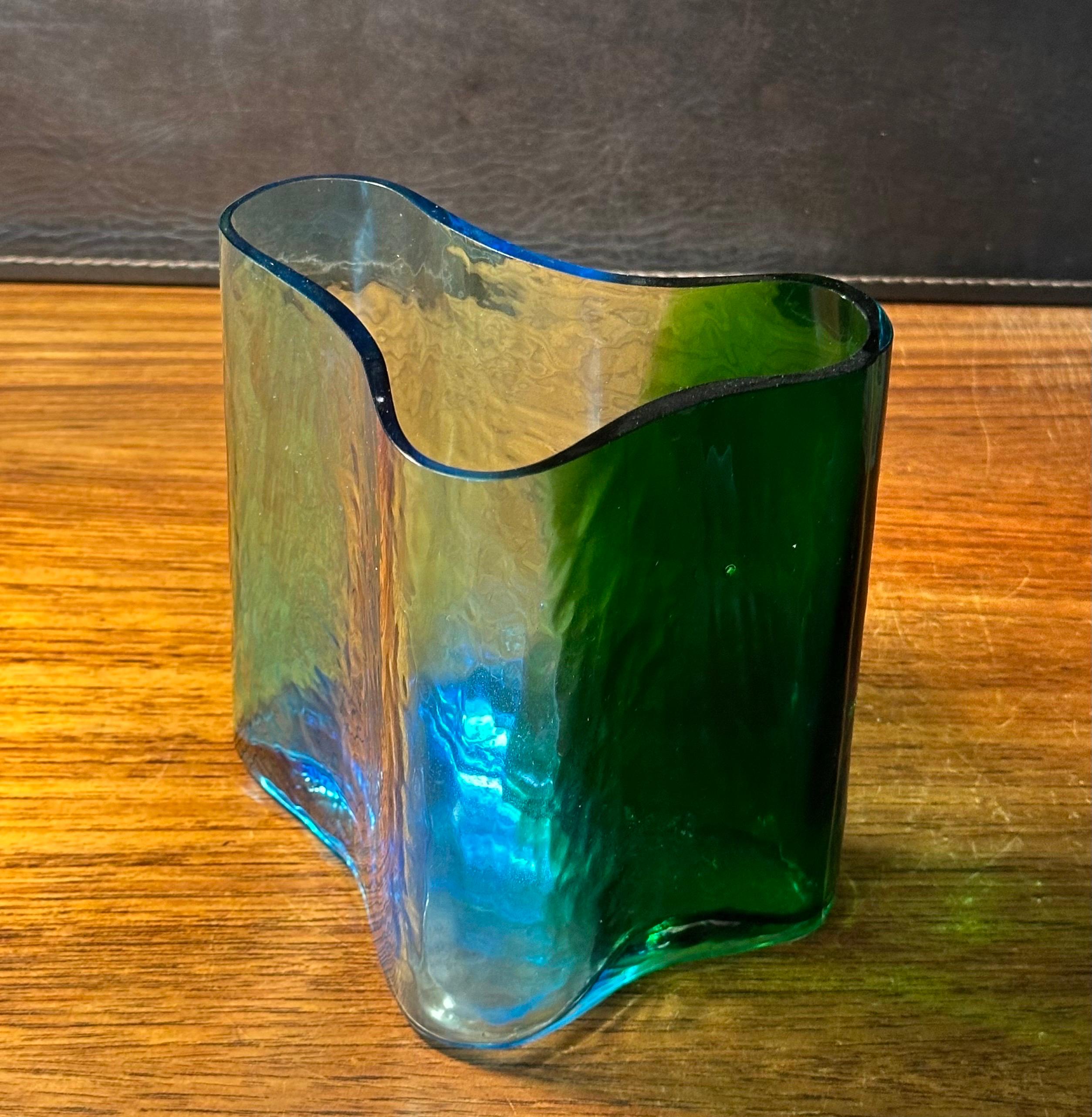 MCM Free Form Art Glass Vase in the Style of Alvar Aalto 1