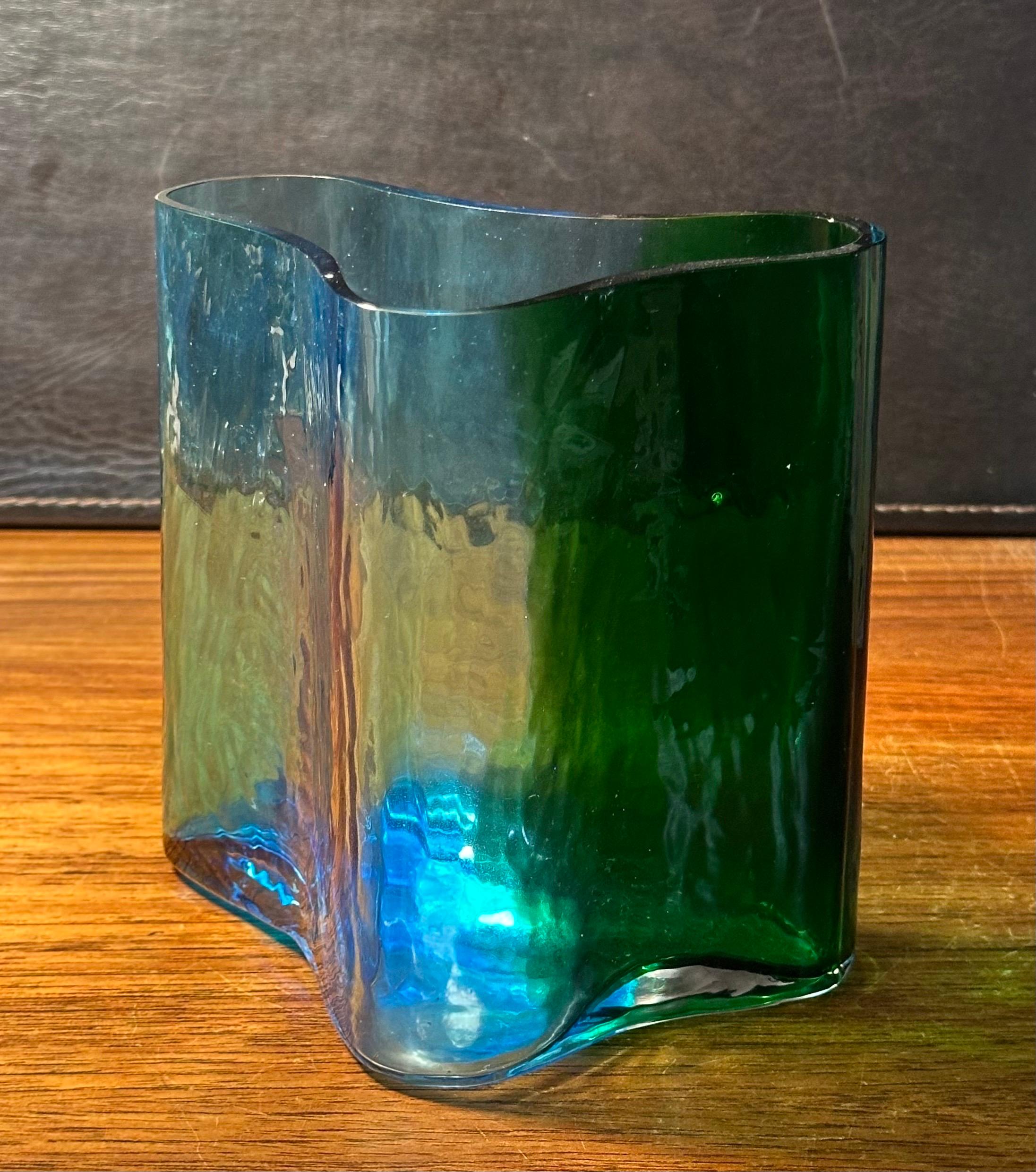 MCM Free Form Art Glass Vase in the Style of Alvar Aalto 2