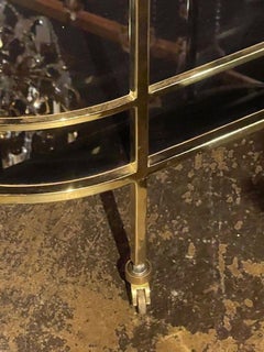 MCM German Brass and Glass Bar Cart