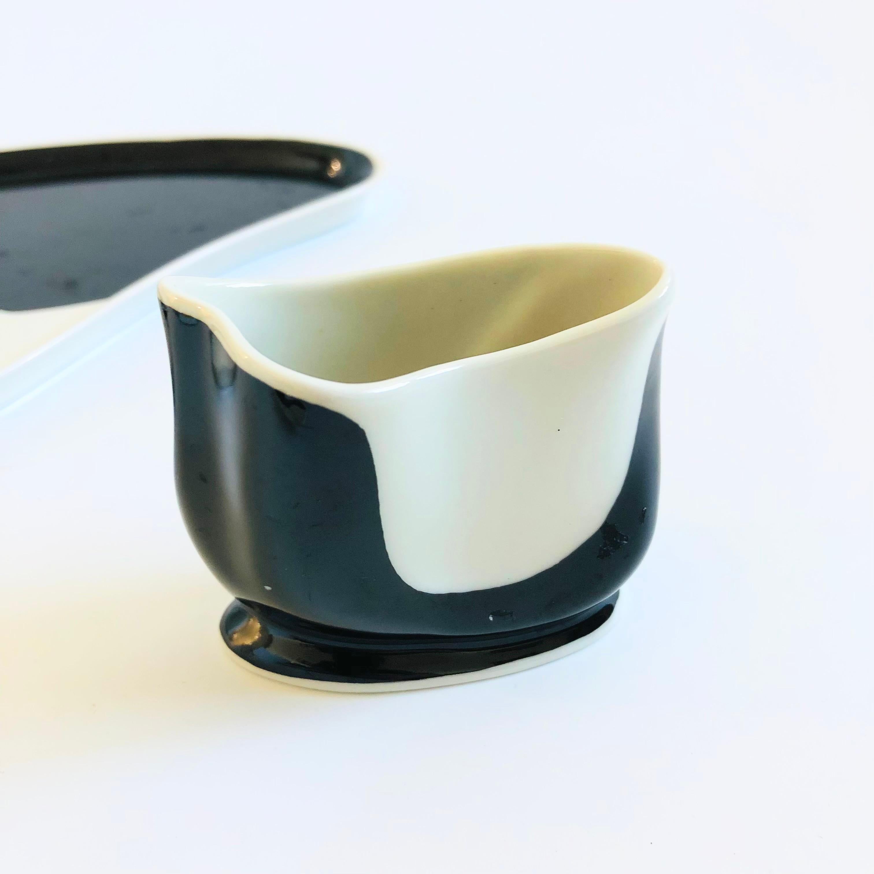 MCM German Porcelain Dish Set - 3 Pieces - Ashtray, Cup, and Tray For Sale 3