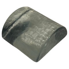 MCM Glass Half Moon Glass Bookend Doorstop by Wayne Husted for Blenko