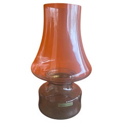 MCM Glass Hurricane Lamp in Box by Dansk