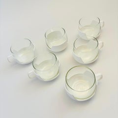 MCM Glass Mugs in Plastic Holders - Set of 6 - Made in Germany