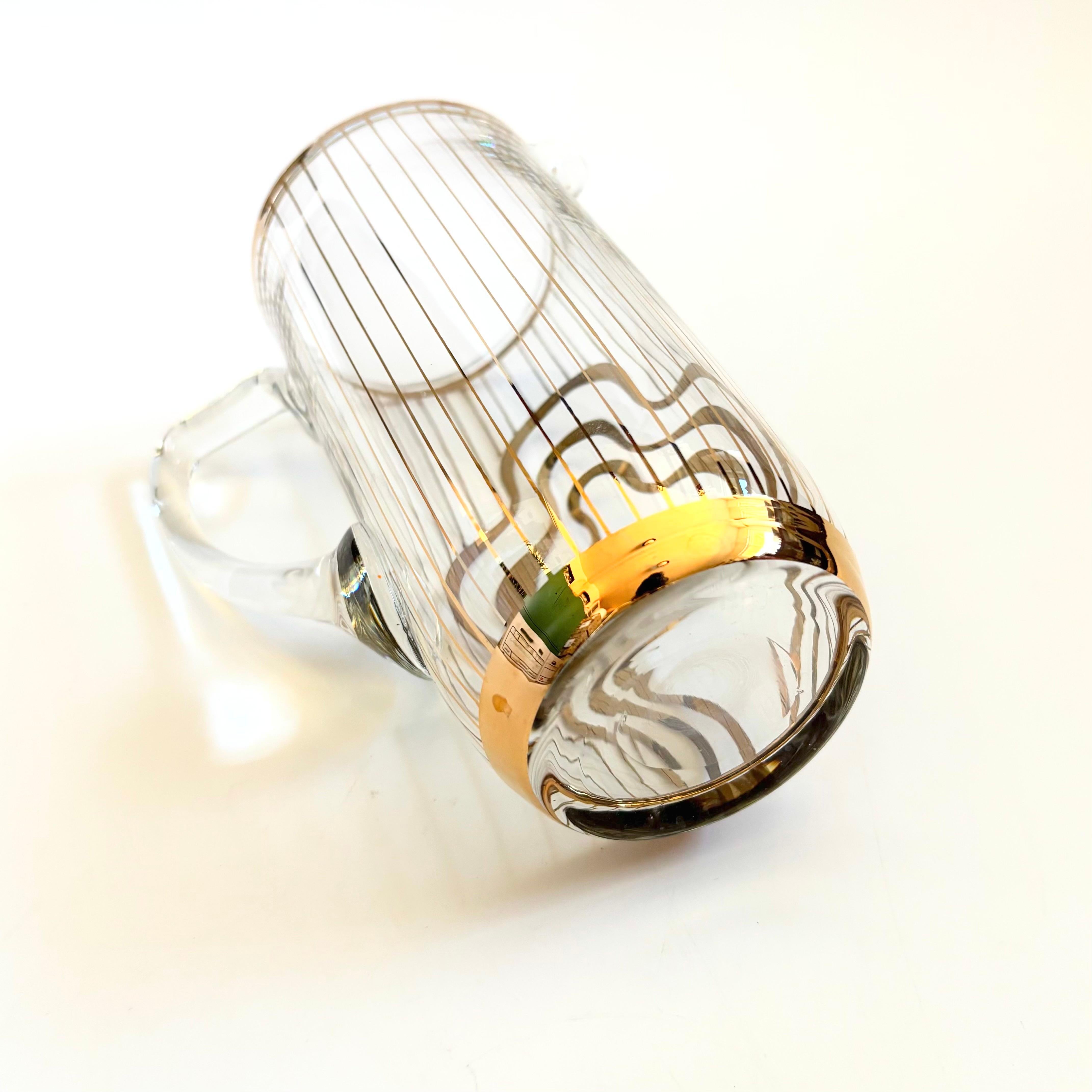 MCM Gold Squiggle Pitcher For Sale 3