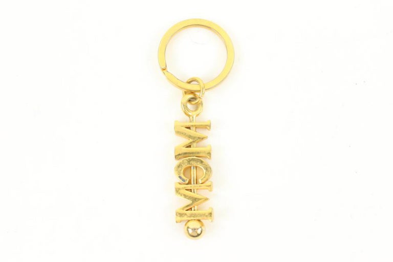 MCM Gold Visetos Logo Keychain 118m41 For Sale at 1stDibs