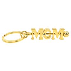 MCM Gold Visetos Logo Keychain 118m41