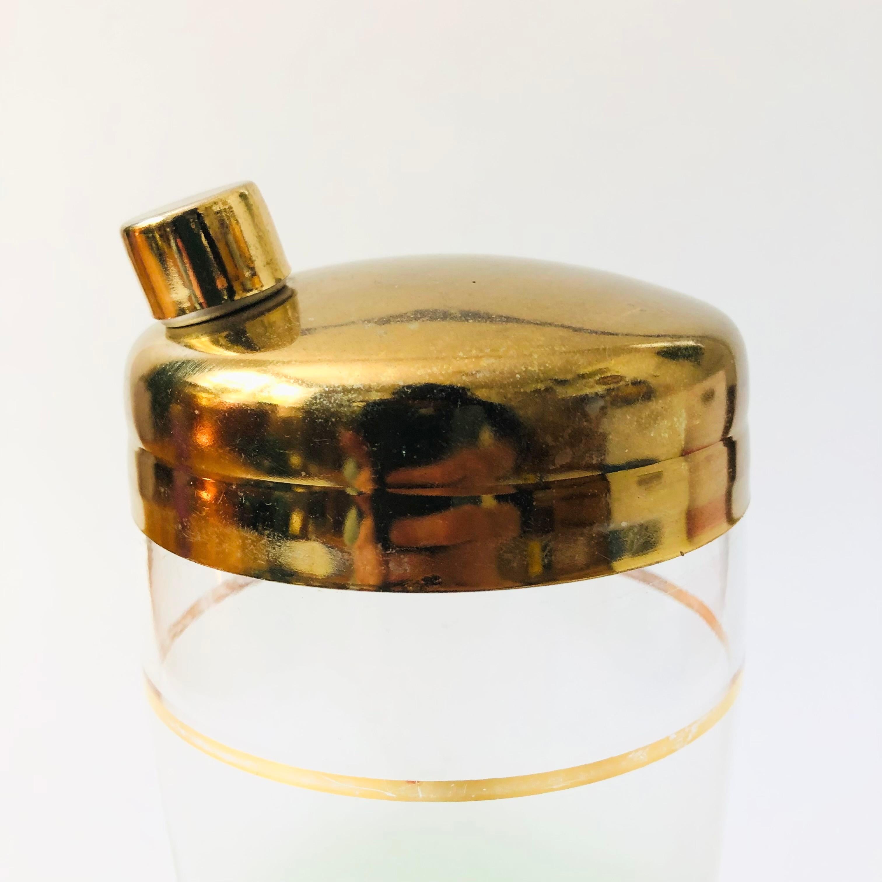 Mid-Century Modern MCM Green Blendo Glass Cocktail Shaker
