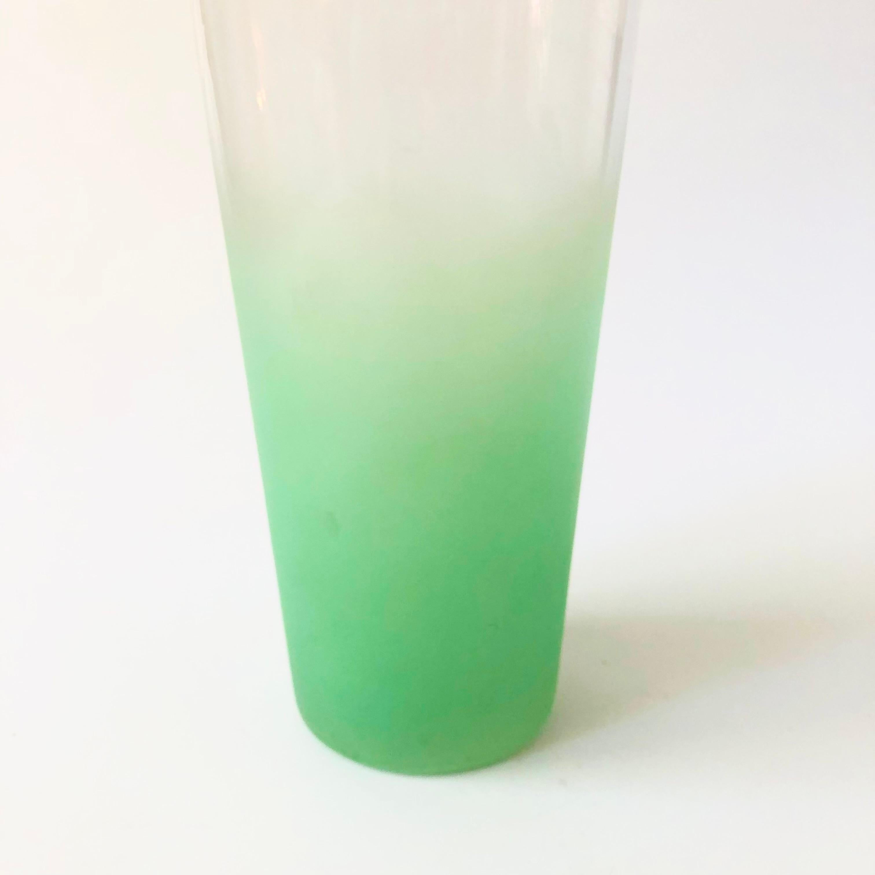 MCM Green Blendo Glass Cocktail Shaker In Good Condition In Fairfield, CA